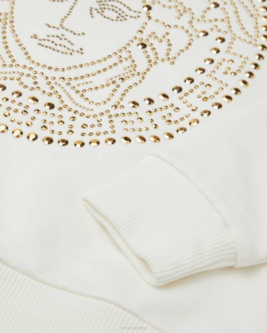 Versace ropa niños sudadera con tachuelas y Medusa 6BPV1962 blanco
