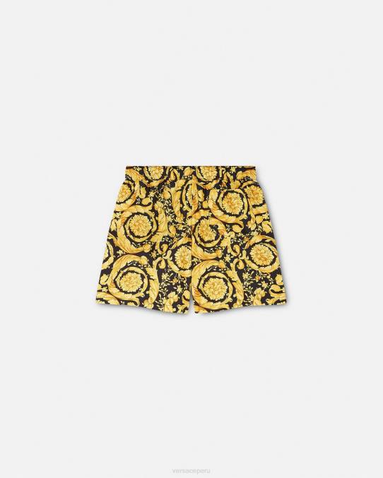 Versace ropa niños shorts de baño con estampado barroco 6BPV2097 imprimir
