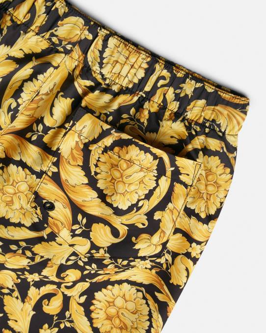 Versace ropa niños shorts de baño con estampado barroco 6BPV2097 imprimir