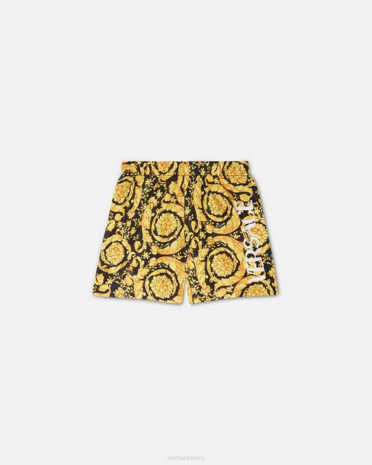 Versace ropa niños shorts de baño con logo barroco 6BPV2096 imprimir