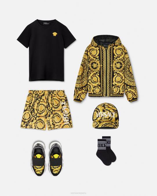 Versace ropa niños shorts de baño con logo barroco 6BPV2096 imprimir