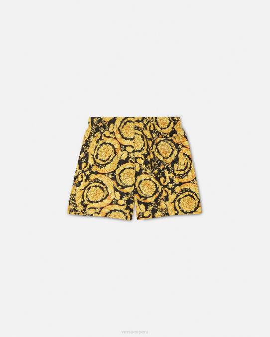 Versace ropa niños shorts de baño con logo barroco 6BPV2096 imprimir