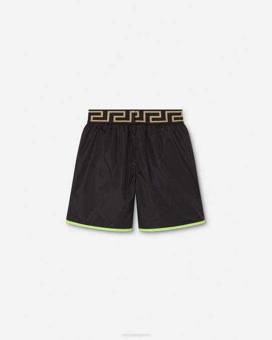 Versace ropa niños shorts de baño con medusa 6BPV2112 menta y negro
