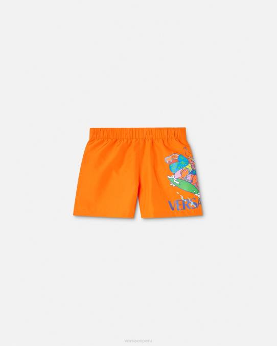 Versace ropa niños shorts de baño para bebé con gafas de sol de medusa 6BPV1928 naranja