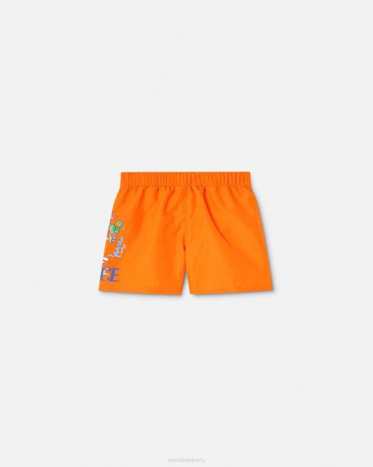 Versace ropa niños shorts de baño para bebé con gafas de sol de medusa 6BPV1928 naranja