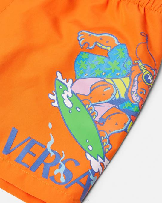 Versace ropa niños shorts de baño para bebé con gafas de sol de medusa 6BPV1928 naranja