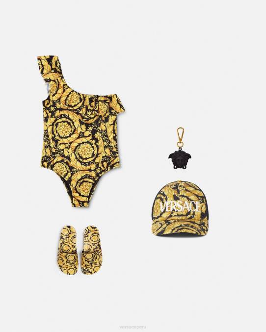 Versace ropa niños traje de baño de una pieza barroco 6BPV1959 imprimir