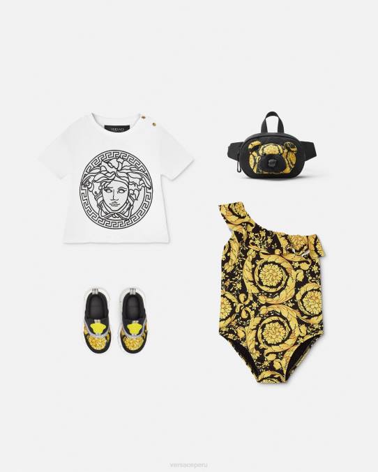 Versace ropa niños traje de baño de una pieza para bebé barroco 6BPV1860 imprimir
