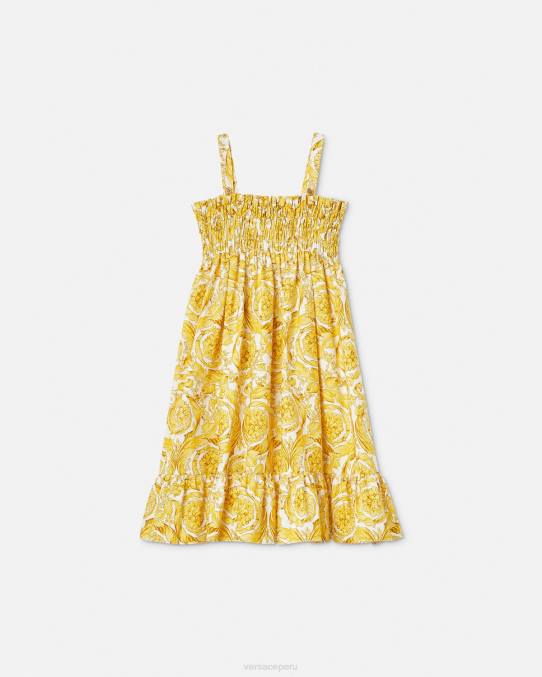 Versace ropa niños vestido barroco fruncido 6BPV1988 imprimir
