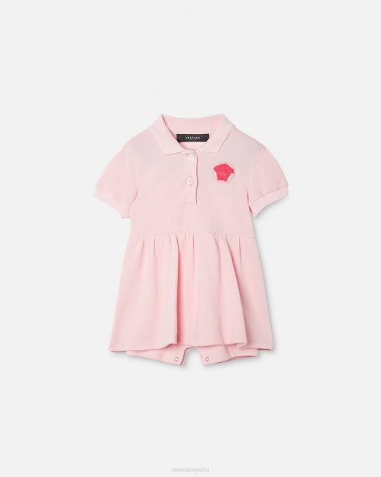 Versace ropa niños vestido de bebé con medusa 6BPV1834 Rosa claro