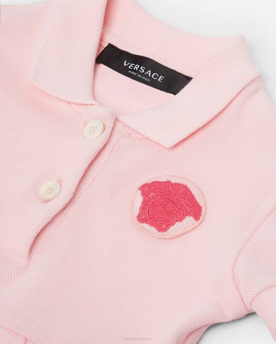 Versace ropa niños vestido de bebé con medusa 6BPV1834 Rosa claro
