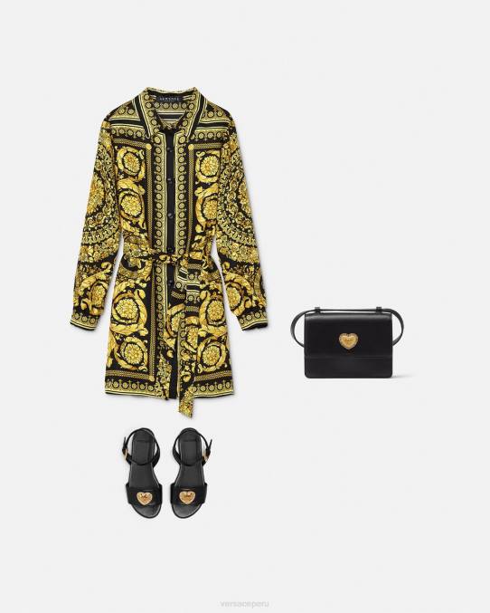 Versace ropa niños vestido de seda barroco 6BPV1955 imprimir