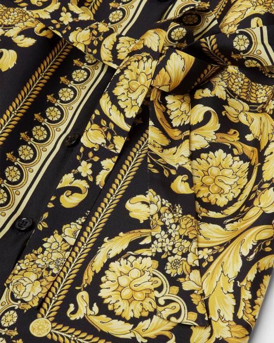 Versace ropa niños vestido de seda barroco 6BPV1955 imprimir