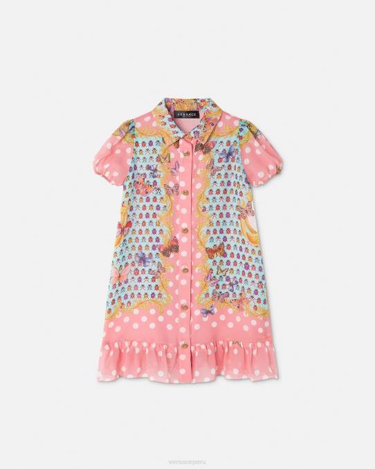 Versace ropa niños vestido de seda mariposas 6BPV1941 imprimir