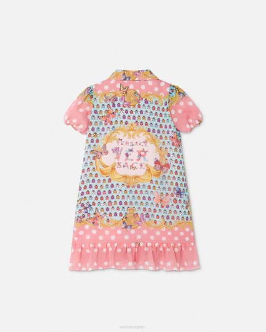 Versace ropa niños vestido de seda mariposas 6BPV1941 imprimir