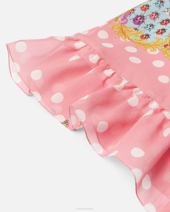 Versace ropa niños vestido de seda mariposas 6BPV1941 imprimir