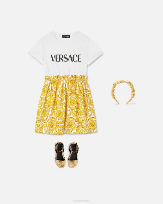 Versace ropa niños vestido estilo camiseta barroco 6BPV1984 imprimir