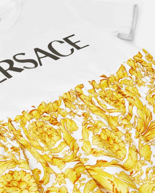 Versace ropa niños vestido estilo camiseta barroco 6BPV1984 imprimir