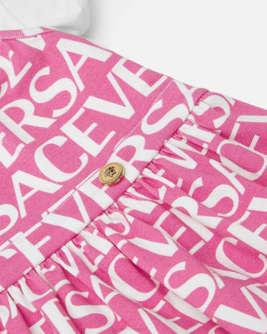 Versace ropa niños vestido estilo camiseta para bebé 6BPV1871 Rosa claro