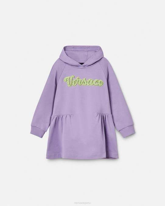 Versace ropa niños vestido estilo sudadera con logo 6BPV2013 lila
