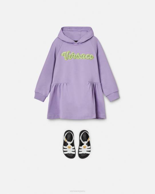 Versace ropa niños vestido estilo sudadera con logo 6BPV2013 lila