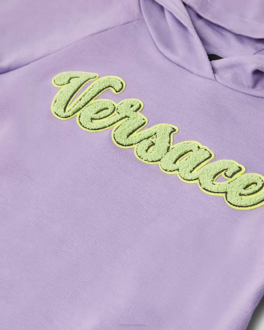 Versace ropa niños vestido estilo sudadera con logo 6BPV2013 lila