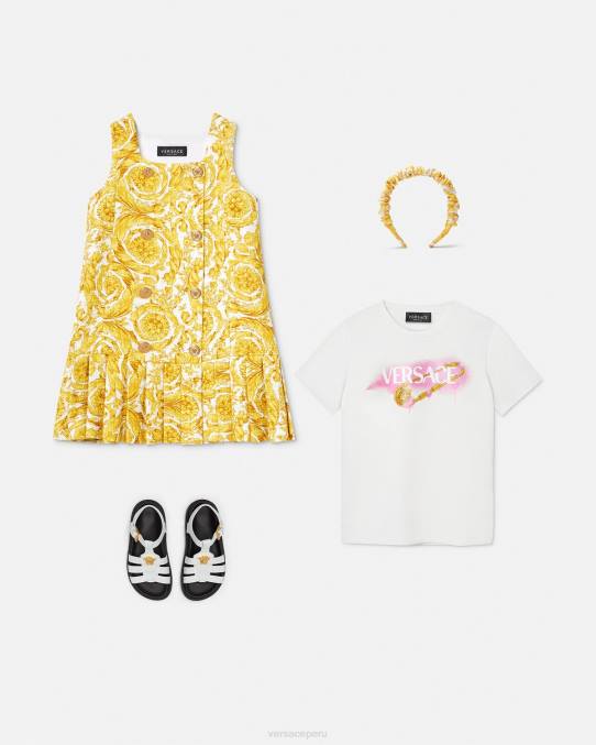 Versace ropa niños vestido recto con medusa barroca 6BPV1981 imprimir