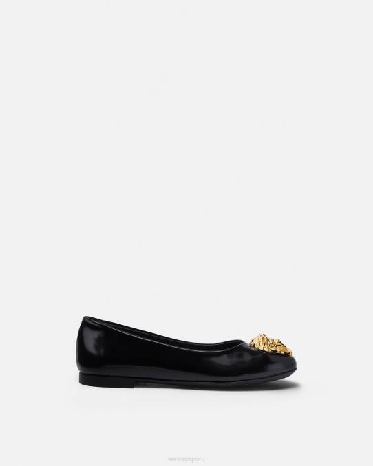 Versace zapato niños bailarinas de medusa 6BPV2030 negro