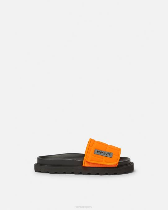 Versace zapato niños diapositivas con logo reciclado 6BPV2052 naranja