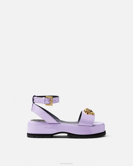 Versace zapato niños sandalias con plataforma medusa 6BPV2043 lila