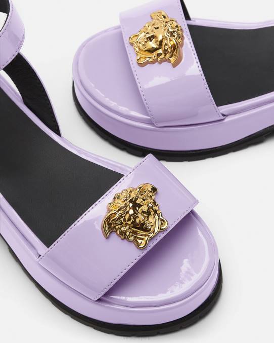 Versace zapato niños sandalias con plataforma medusa 6BPV2043 lila