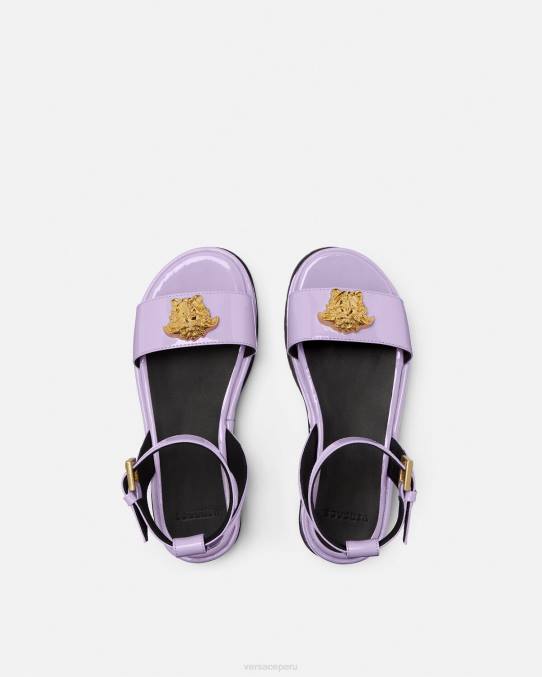 Versace zapato niños sandalias con plataforma medusa 6BPV2043 lila