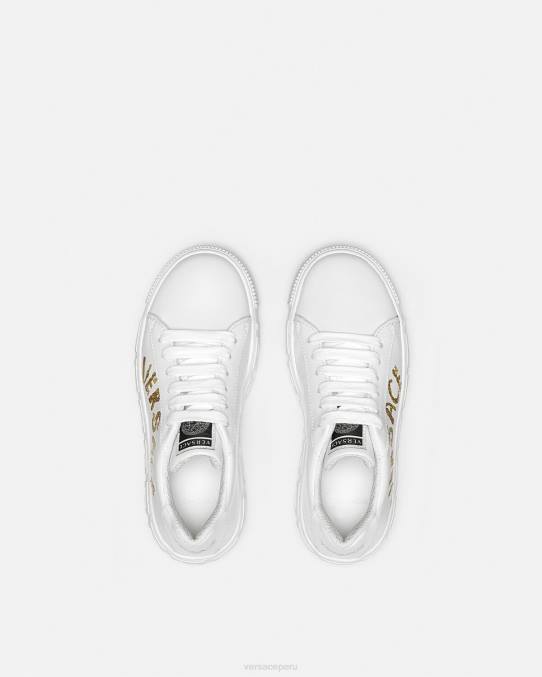 Versace zapato niños zapatillas con greca barroca y concha 6BPV2027 imprimir