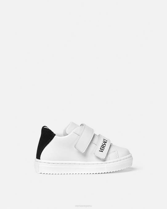 Versace zapato niños zapatillas con logo para bebé 6BPV1876 blanco negro
